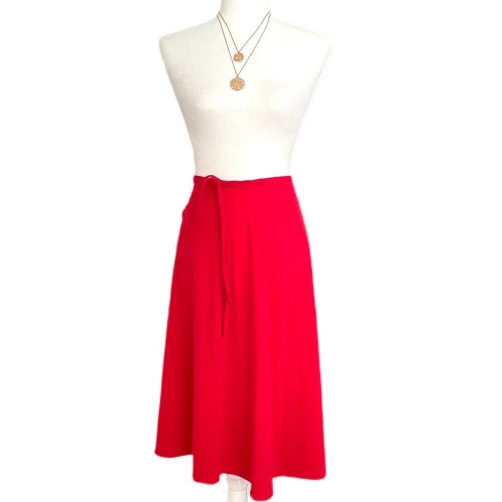 Vintage 80s Premiere Lightweight Wrap Skirt Sz S/M